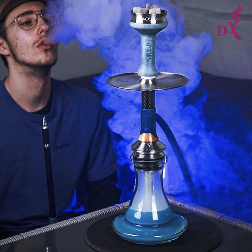 Compact hookah glass
